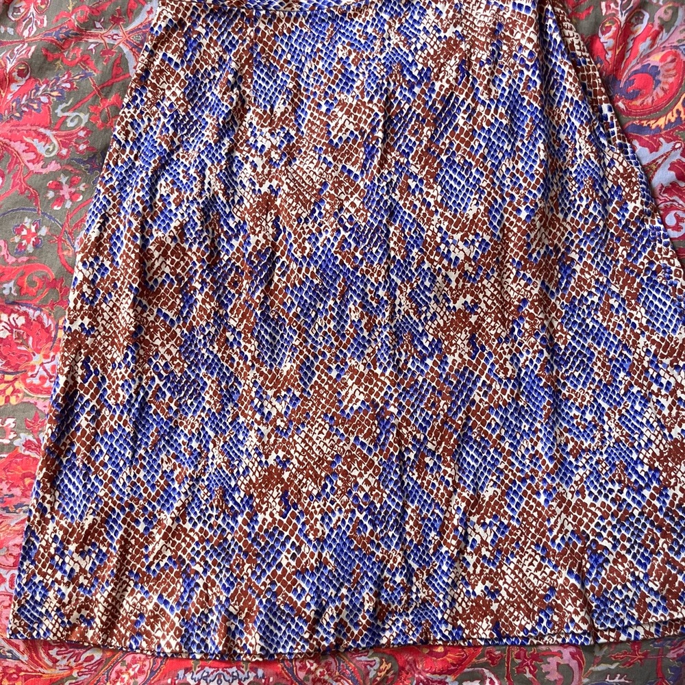 Vintage Diane Von Furstenberg Snake Print Skirt